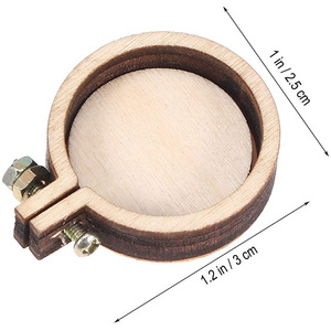 DIY Wooden Cross Stitch Hoop Mini Ring Embroidery Circle Sewing Frame