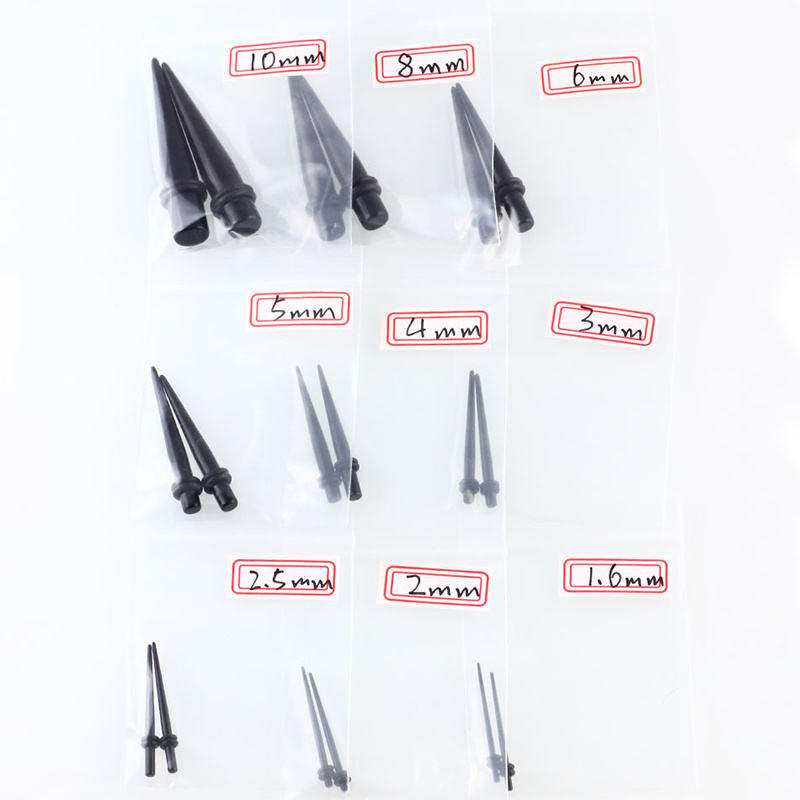 Set Of 36 Ear Stretching Kit Plug Set Stretch Ear Taper Stretcher Expander Tapers