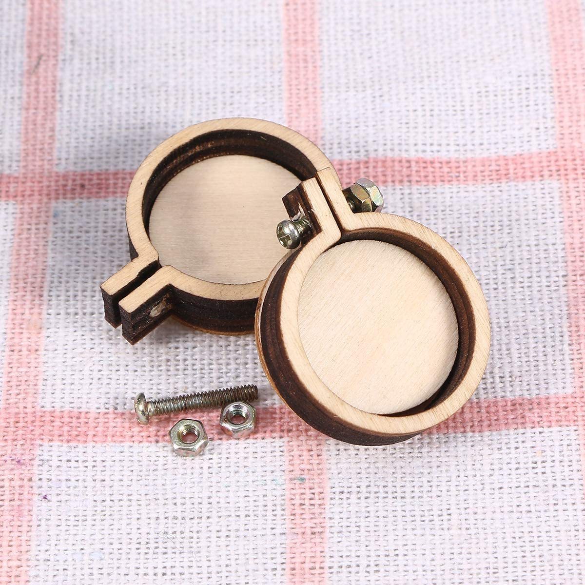 DIY Wooden Cross Stitch Hoop Mini Ring Embroidery Circle Sewing Frame