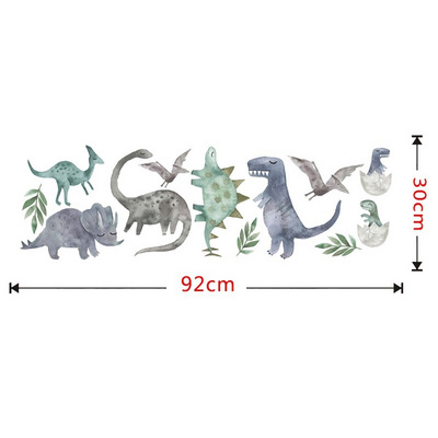 Removable Wall Decals Nursery Kids Room Baby Watercolour Dinosaur Wall Stickers