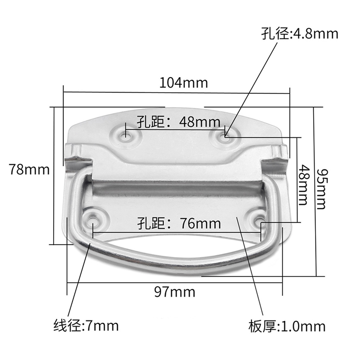 Chest Handle Tool Box Handles Case Storage Toolbox Drawer Puller Pick Metal Folding Handle Luggage Hardware