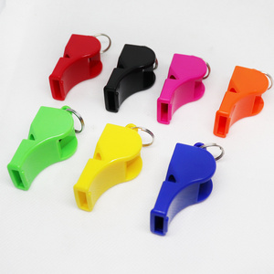 100pcs custom logo Outdoor Survival fox plastic Whistles football basketball soccer sports Referee Whistle With Lanyard blister