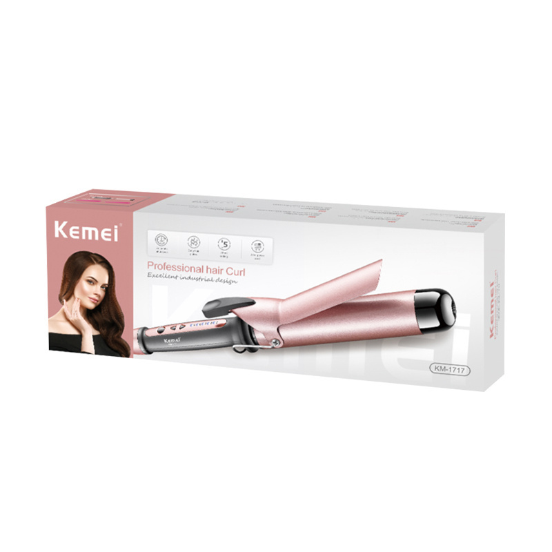 KEMEI Hot Professional Household Hair Curler km-1717 Negative ion Curls Wave Curlers Wand Rotating Curling Iron