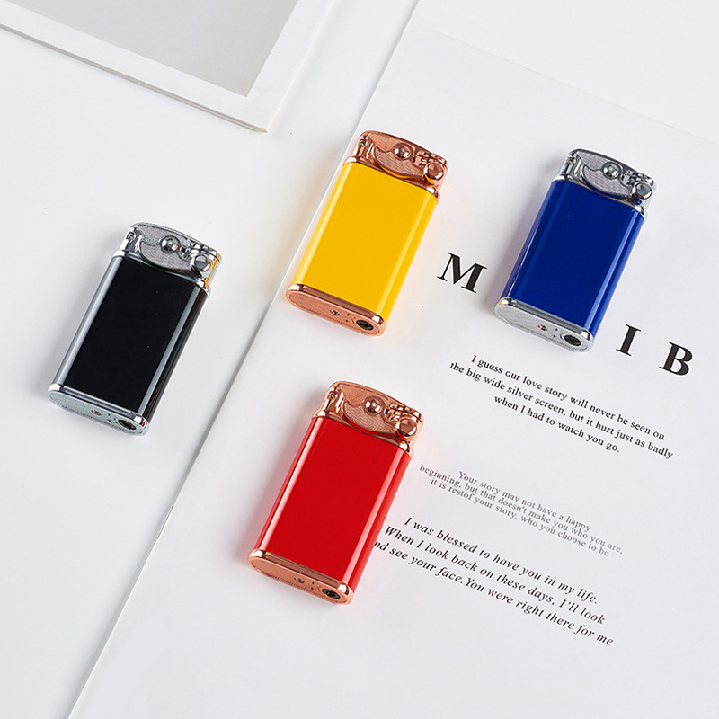 Windproof Refillable Cigar Lighter Luminous Creativity Butane Lighter Cigarette Lighter Custom Logo