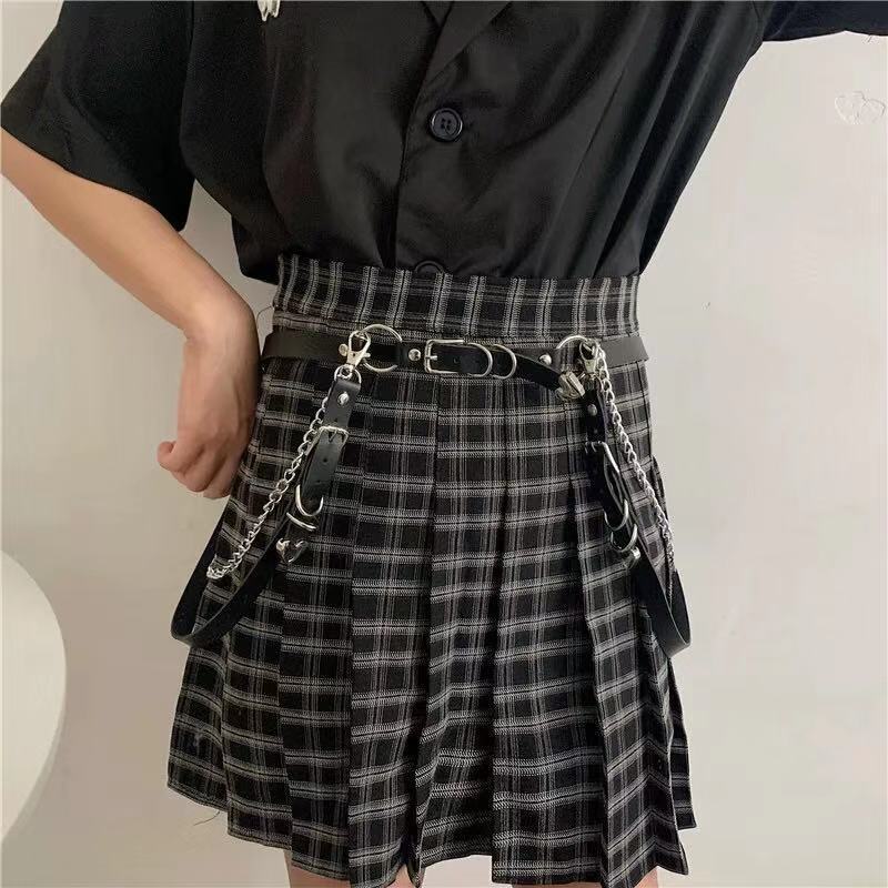 Cool Punk Gothic Style Girls Skirt Belt Adjustable Waist Belt Chain for Ladies Ready In Stock