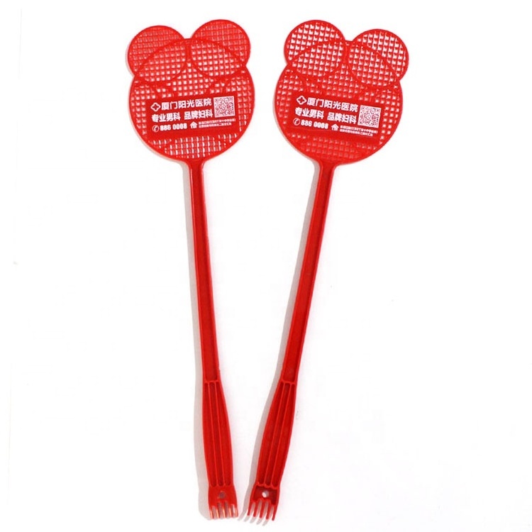 Customized Cheap Price Plastic Fly Swatter with Logo Imprinted for Promotional Gift