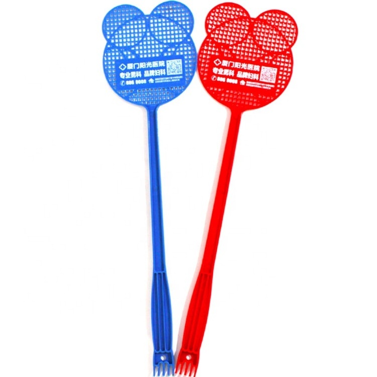 Customized Cheap Price Plastic Fly Swatter with Logo Imprinted for Promotional Gift