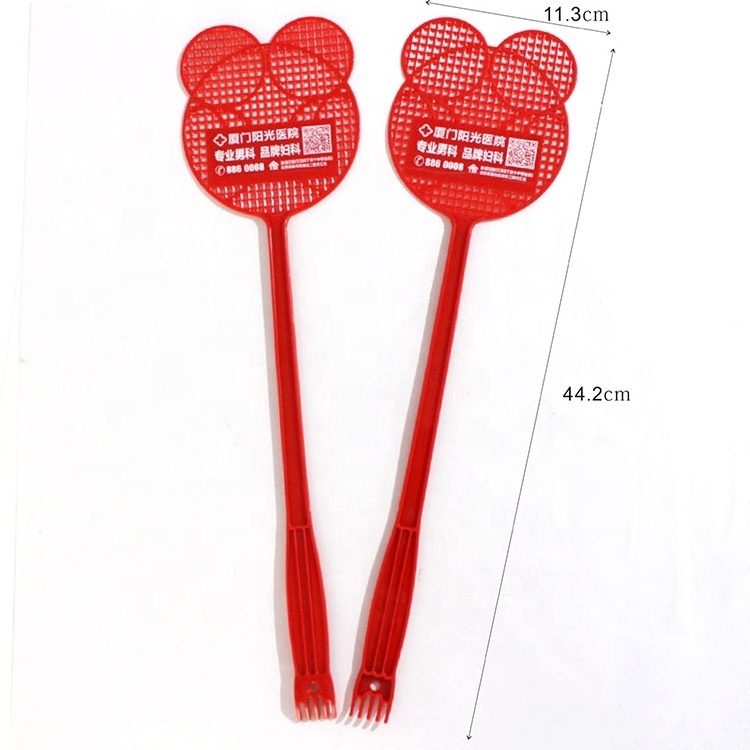 Customized Cheap Price Plastic Fly Swatter with Logo Imprinted for Promotional Gift