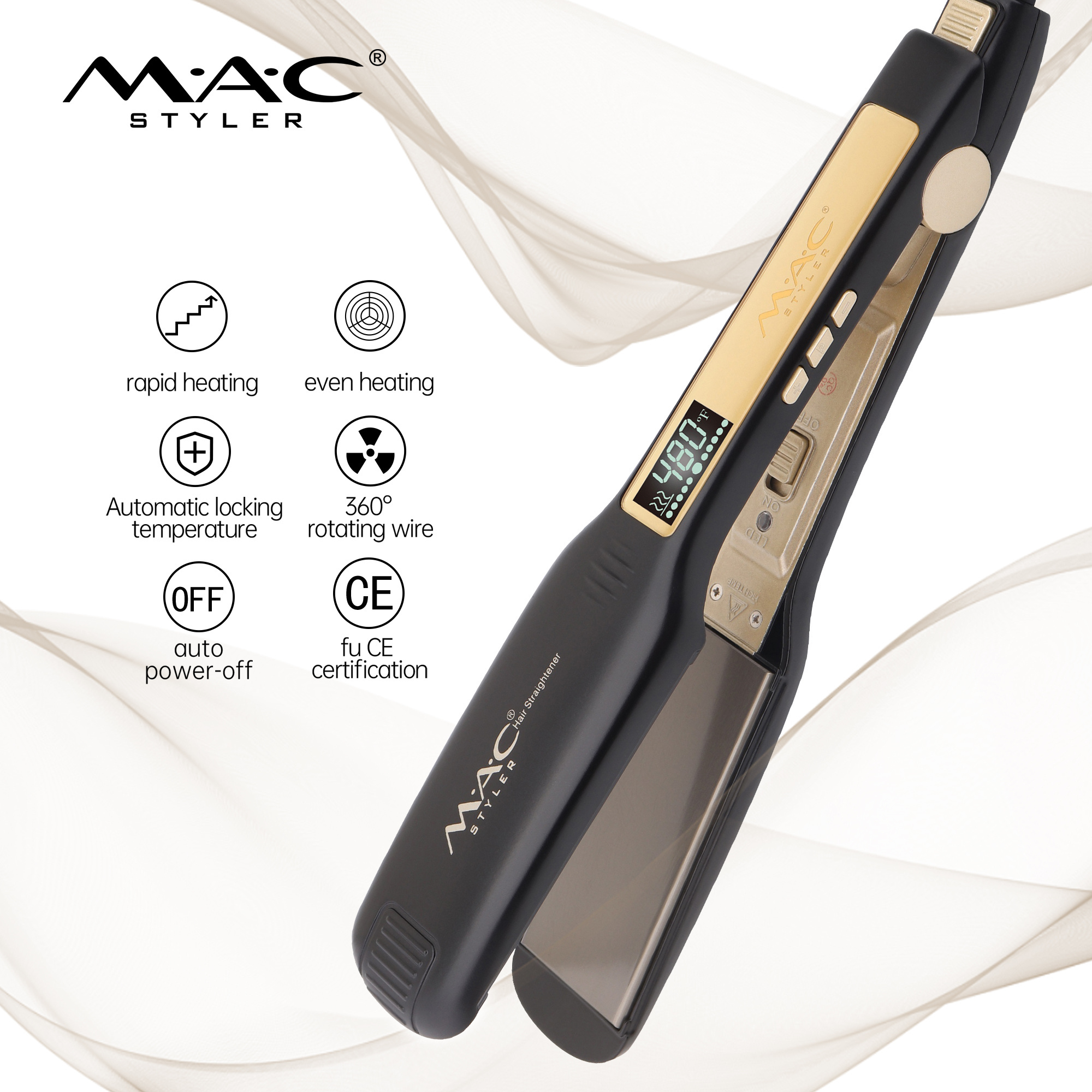 Professional 450 degrees planchas para cabello Wholesale  tourmaline ceramic  flat iron hair straightener