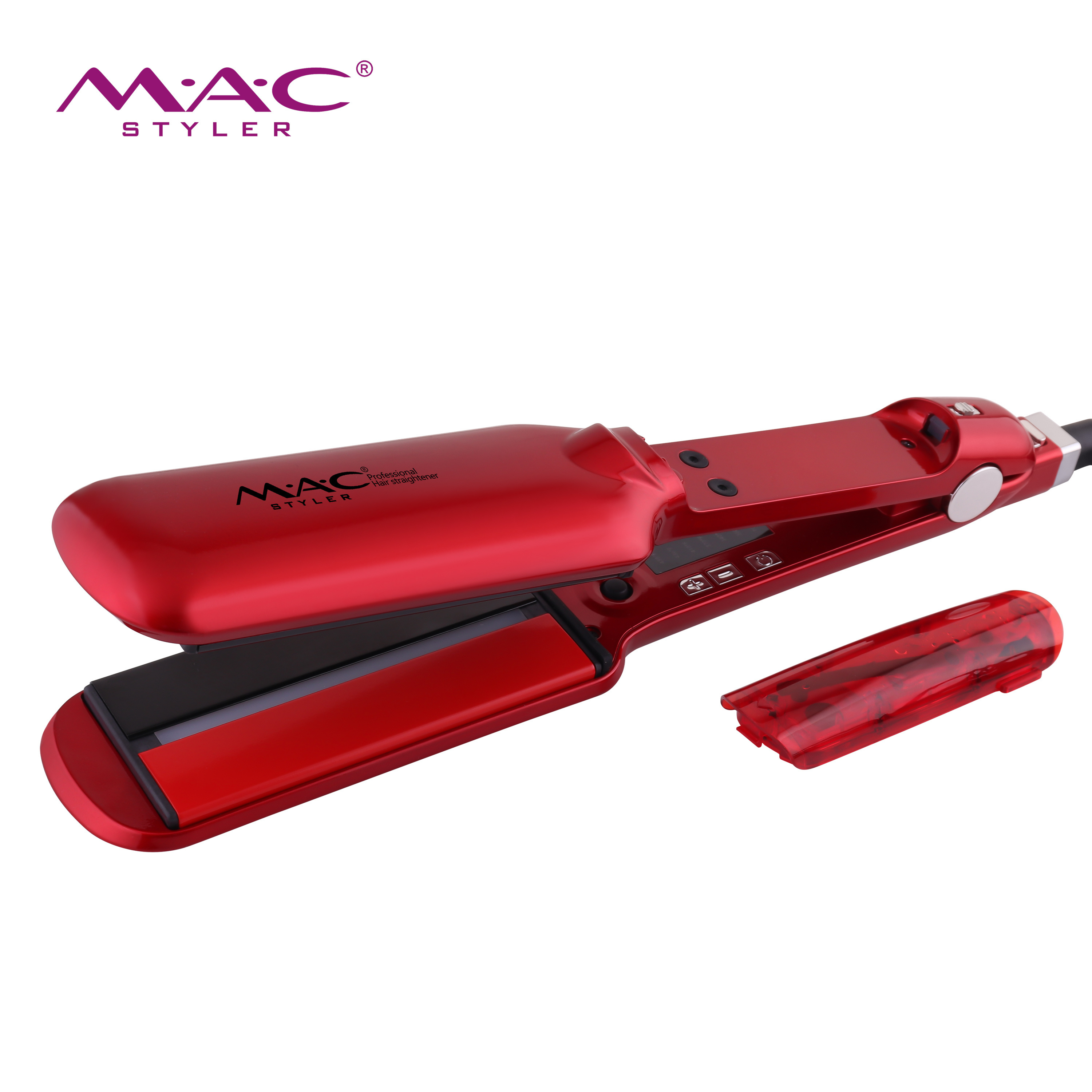 Hot Selling Infrared Heater Technology Titanium Flat Irons LCD Display Steam System With Water Tank Hair Straightener