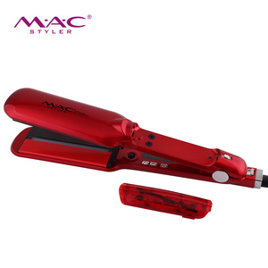 Hot Selling Infrared Heater Technology Titanium Flat Irons LCD Display Steam System With Water Tank Hair Straightener