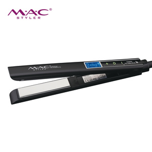 MAC Styler MCH Titanium Flat Iron 480F Planchas De Cabello Narrow Plate Black Professional Hair Straightener