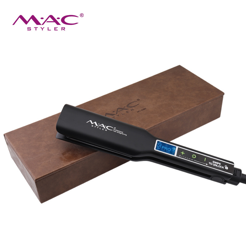 MAC 5-stage thermostat titanium iron hair straightener packed in high-quality magnetic box professional hair flat iron