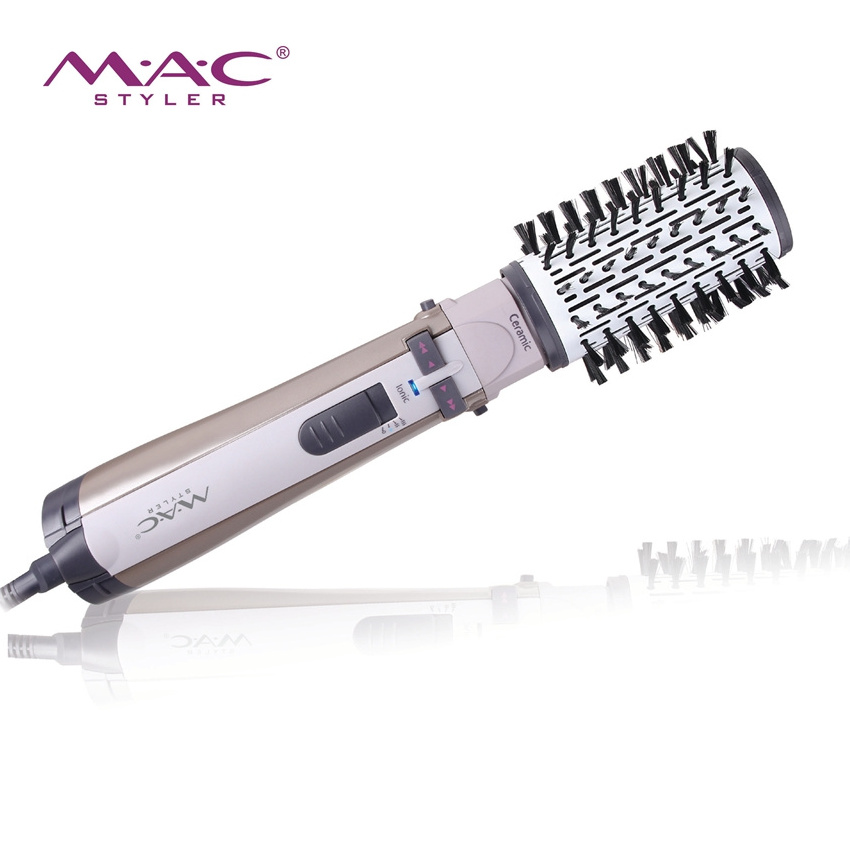 Ceramic wind comb 360 automatic rotating comb brush professional ceramic hair straightening brush