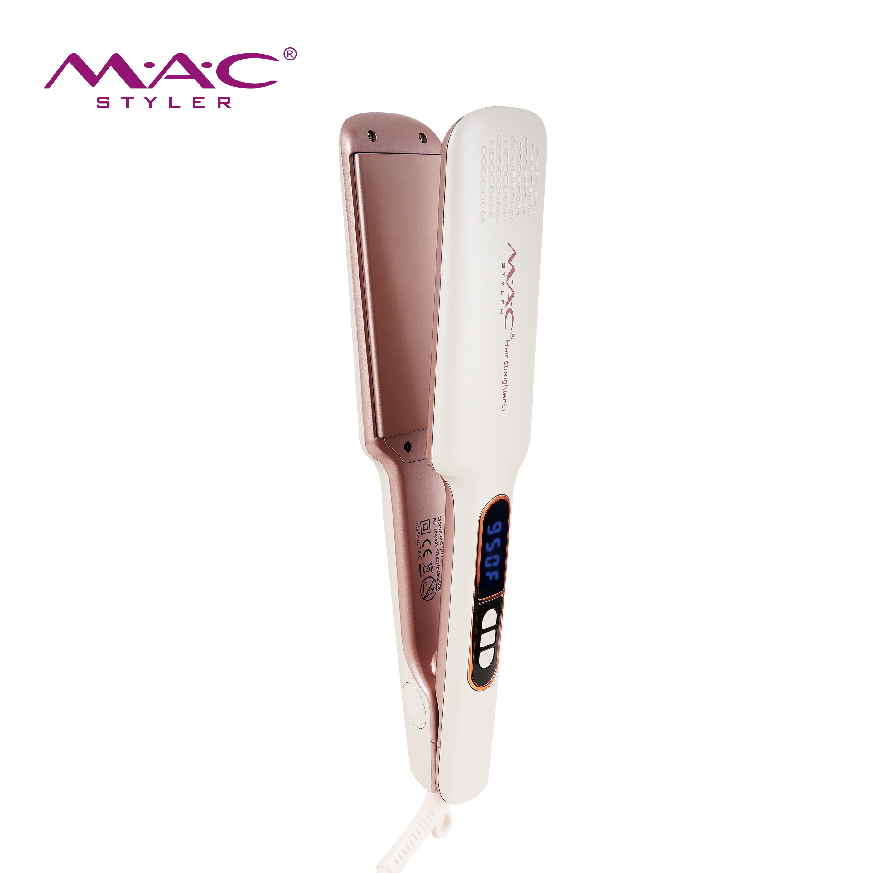 Plancha de cabello Salon MAC Hair Iron Custom Logo Professional Ceramic Hair Straightener