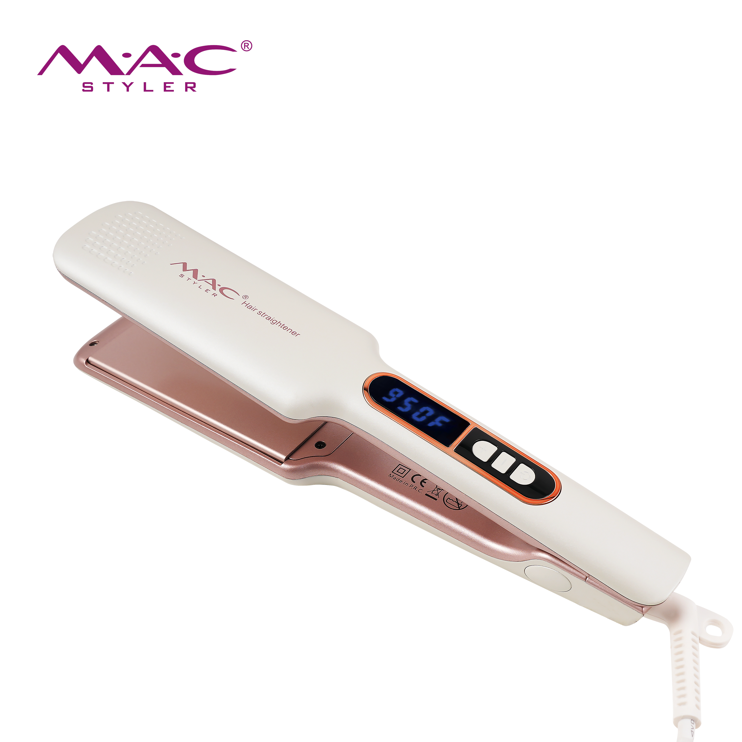 Plancha de cabello Salon MAC Hair Iron Custom Logo Professional Ceramic Hair Straightener