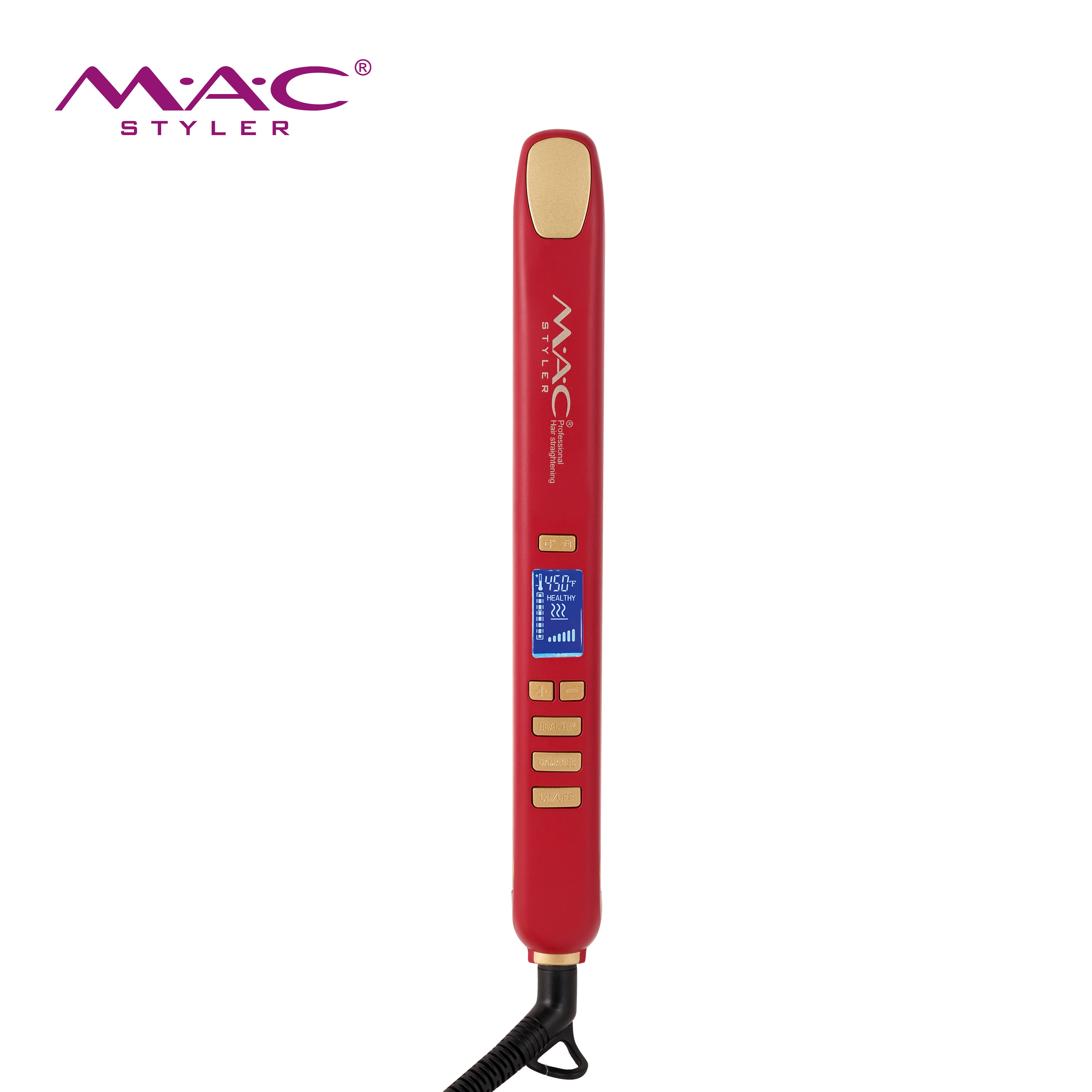 Wholesale Professional Curling Iron MAC Hair Straightener Curler 2 in 1 Titanium Private Label Pencil Flat Iron