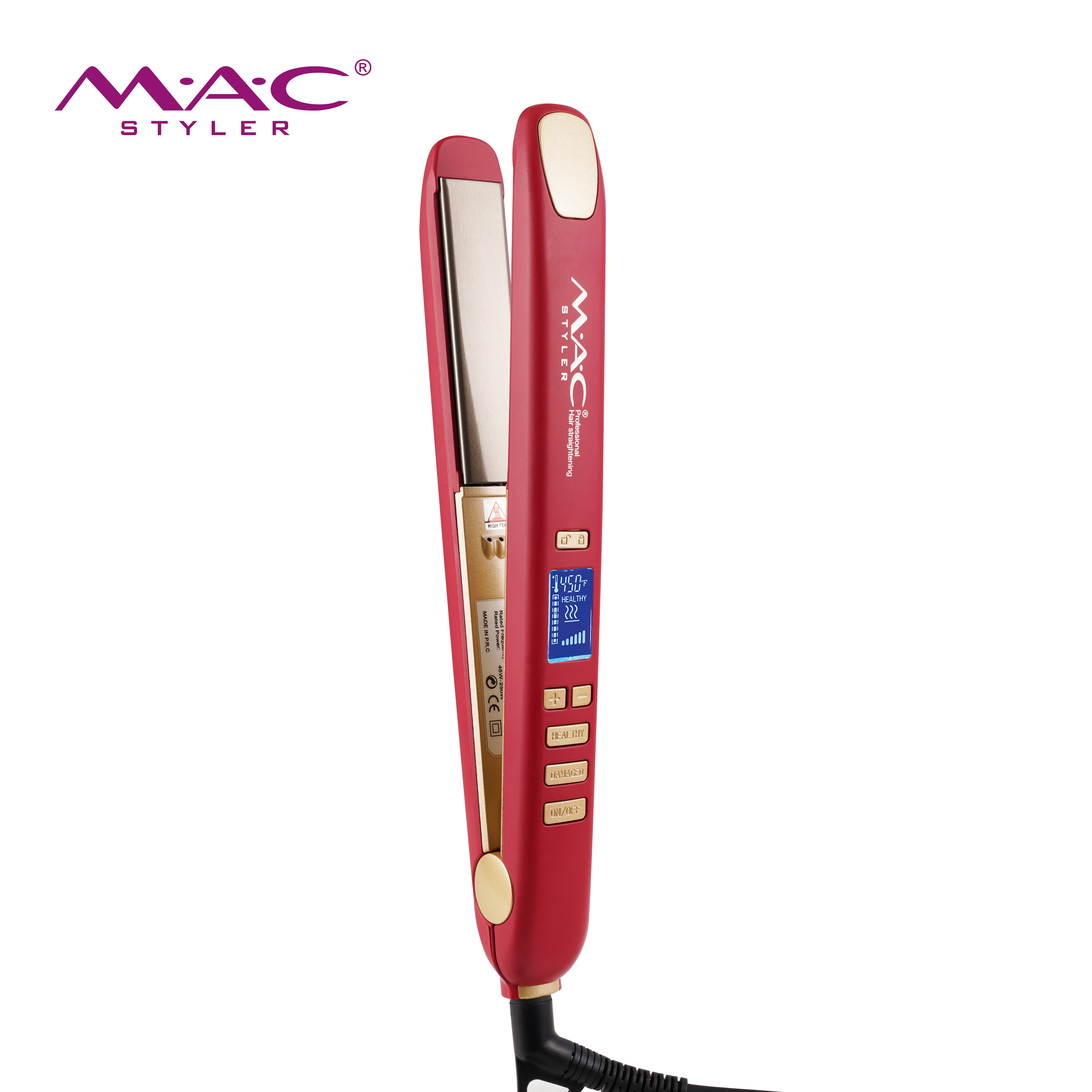 Wholesale Professional Curling Iron MAC Hair Straightener Curler 2 in 1 Titanium Private Label Pencil Flat Iron