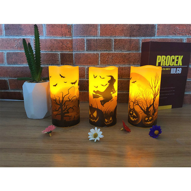 Hot Selling No Battery Pumpkin Halloween Home Decor LED Electronic Candles Lights