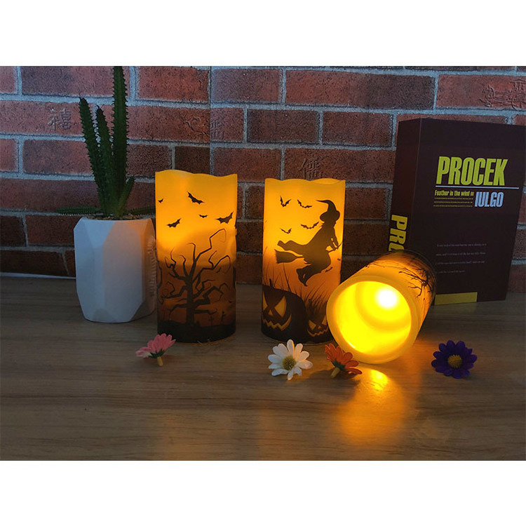 Hot Selling No Battery Pumpkin Halloween Home Decor LED Electronic Candles Lights