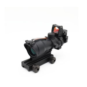 Manufacturer Wholesale 4X32 ACOG Real Fiber Optical Scope With Mini Red Dot Sight Combo Tactical Sight