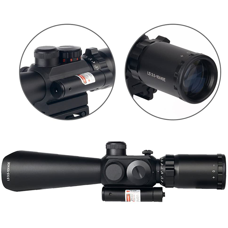 Factory Promotion Custom M8 3.5-10X40 Red/Green Scope With Red Laser Hunting Optical Scopes