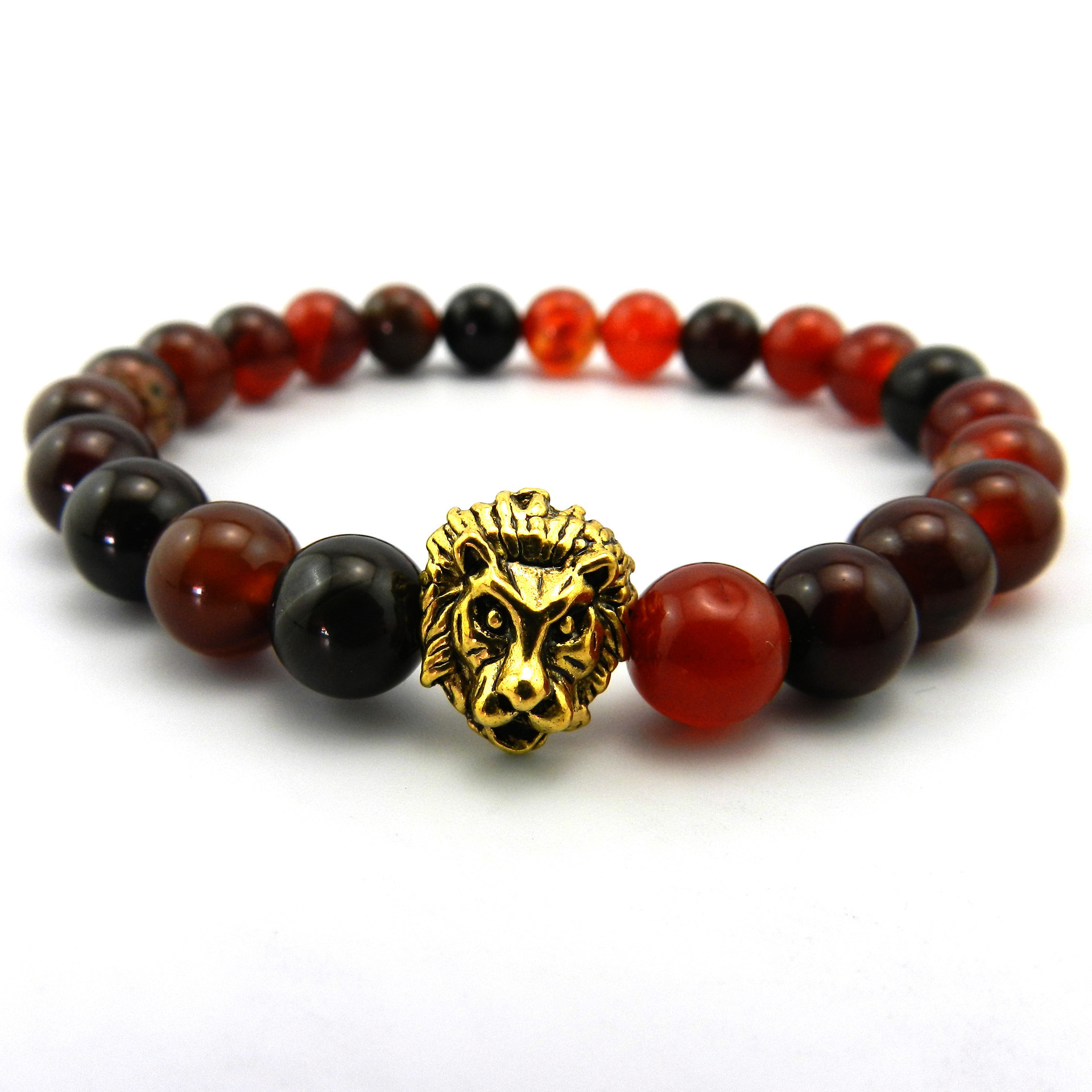 MANCHAO Hot Selling Natural Stone Agate Volcanic Rock Energy Colorful Buddha Beads Bracelets-Fashion Jewelry Wholesale