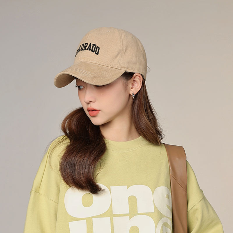 Spring Baseball Cap Men's Korean Style Face Showing Small Casual Women's Hard Top Summer Big Head Hat