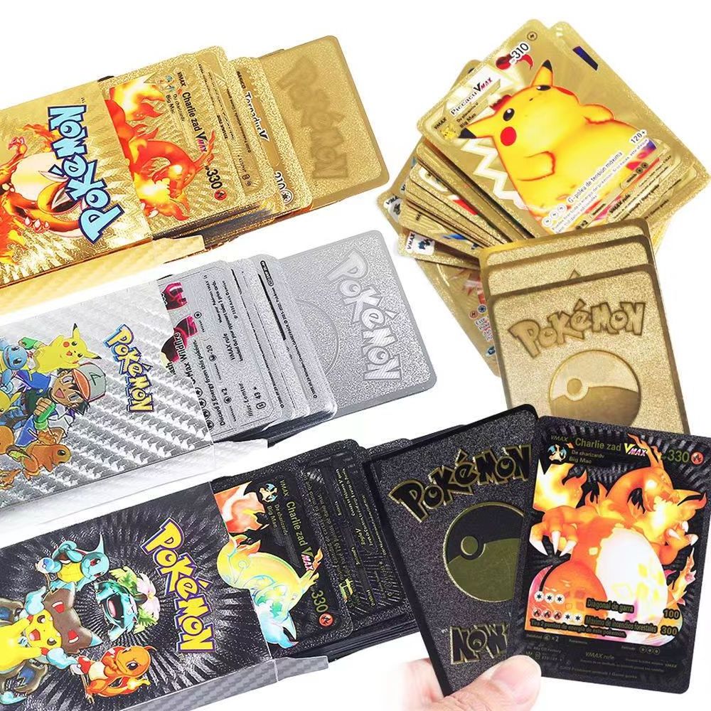 Japanese Anime Pokemoned Collectible Cards Board Game Playing Toys Vmax GX Charizard Pikachu Rare Trading Card for Kids Gift