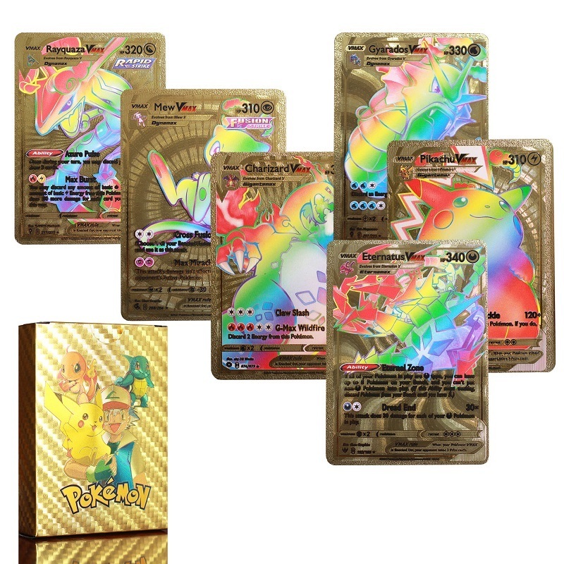 Wholesale Poke mon Collectible TCG Cards Multi-language 55pcs/set Anime Game Board Cards with Sealed Packs Table Playing Toys