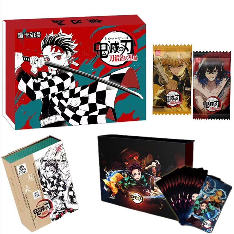 Wholesale Japanese Anime Demon Slayer Collection TCG Card Rare Kimetsu No Yaiba Game Board Table Playing Card for Kids Birthday