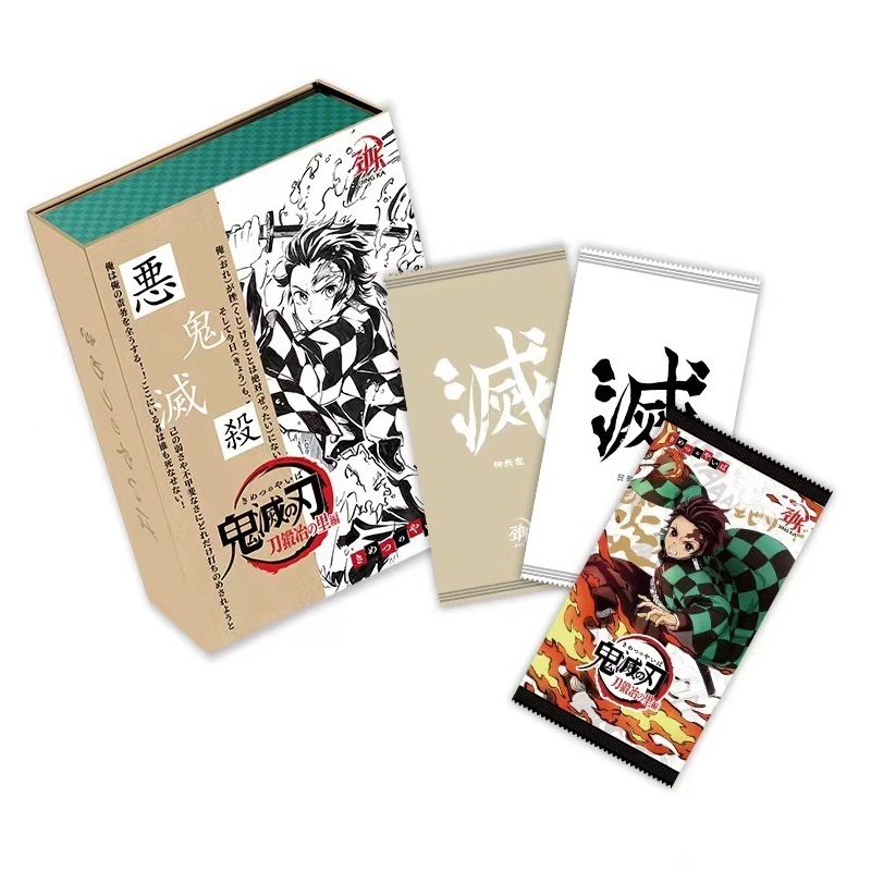 Anime Demon Slayer Collectible Cards Booster Box Kimetsu No Yaiba Kamado Tanjirou Nezuko Rare SSP Game Board Playing Thick Cards