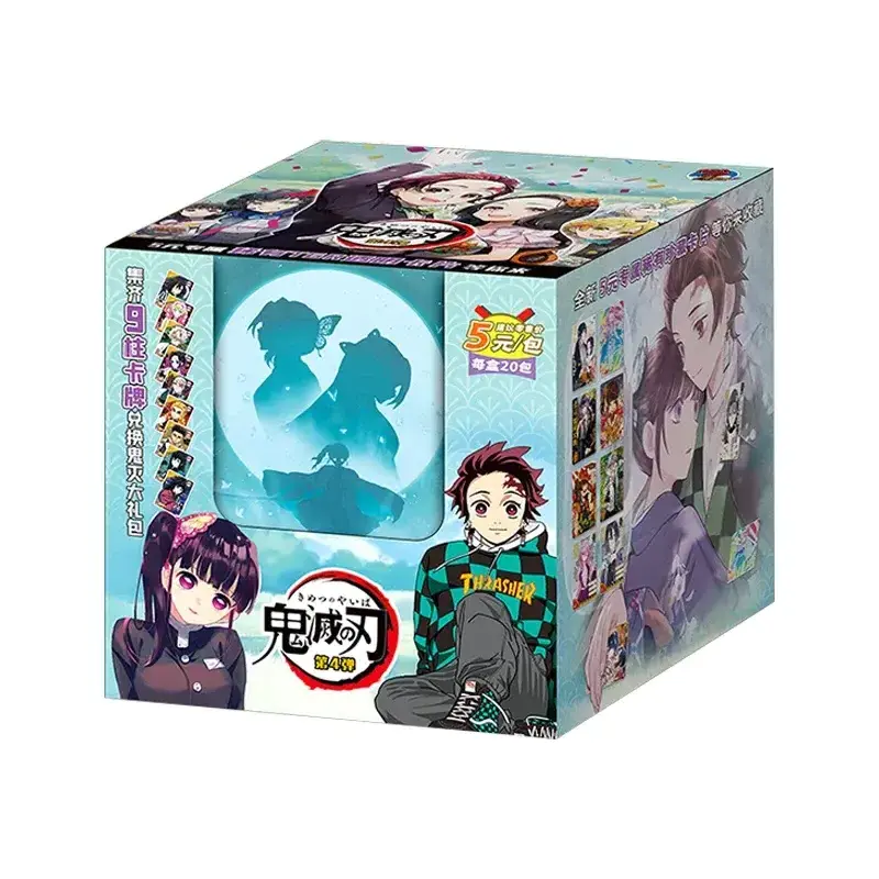 Anime Demon Slayer Collectible Cards Booster Box Kimetsu No Yaiba Kamado Tanjirou Nezuko Rare SSP Game Board Playing Thick Cards