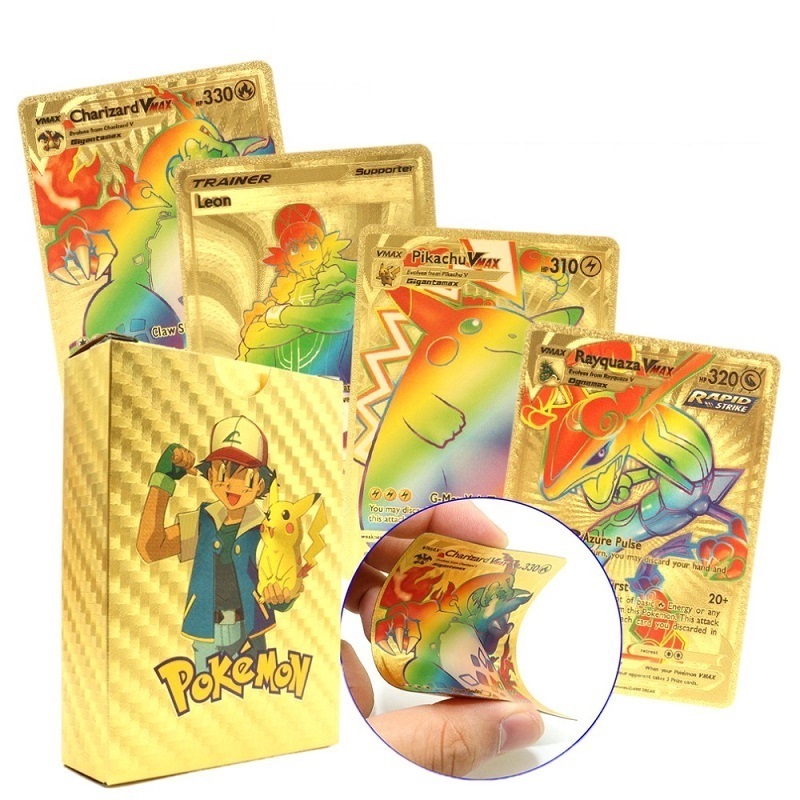 Wholesale Poke mon Collectible TCG Cards Multi-language 55pcs/set Anime Game Board Cards with Sealed Packs Table Playing Toys