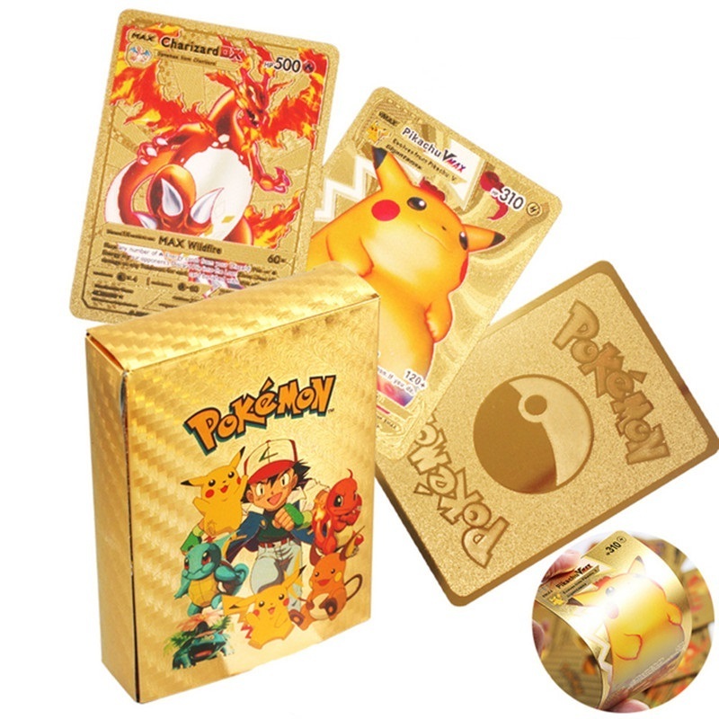 Japanese Anime Pokemoned Collectible Cards Board Game Playing Toys Vmax GX Charizard Pikachu Rare Trading Card for Kids Gift