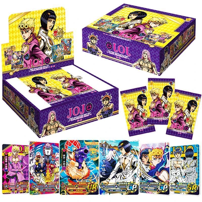 Hot Sale Small Dinosaur JOJO Collection Card Booster Box Wholesale JoJo Bizarre Adventure Character Kujo Jotaro Rare TCG Cards