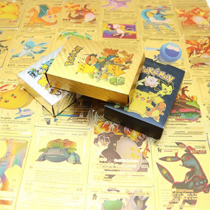 Gold Foil Poke mon Game Board Cards Packs Golden Silver Black Rainbow Poke mon TCG Deck Box Table Playing Collectible Cards