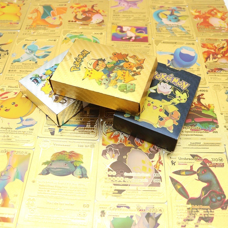 Wholesale Poke mon Collectible TCG Cards Multi-language 55pcs/set Anime Game Board Cards with Sealed Packs Table Playing Toys