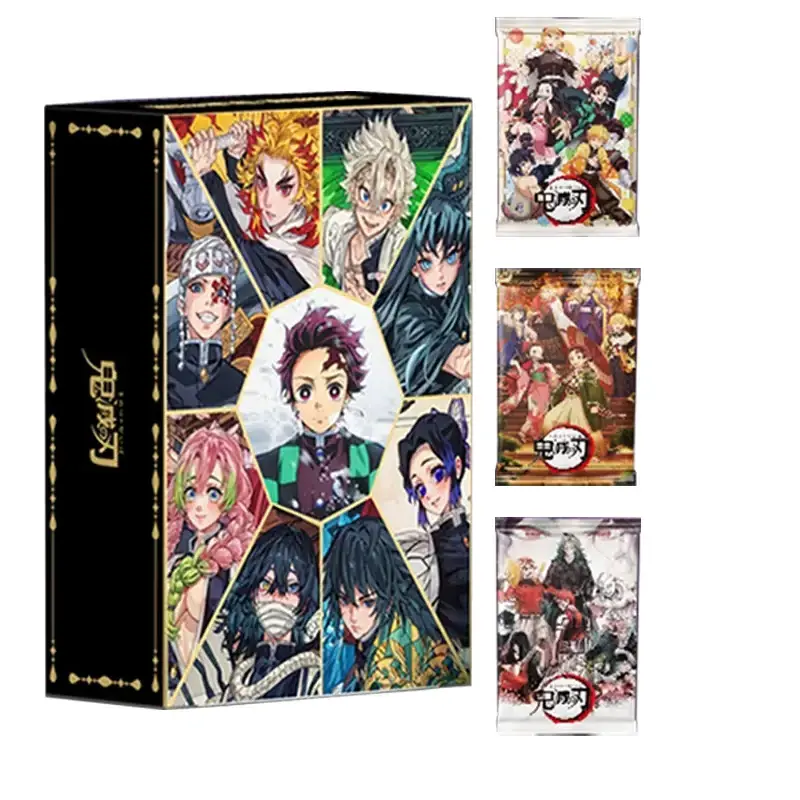 Anime Demon Slayer Collectible Cards Booster Box Kimetsu No Yaiba Kamado Tanjirou Nezuko Rare SSP Game Board Playing Thick Cards