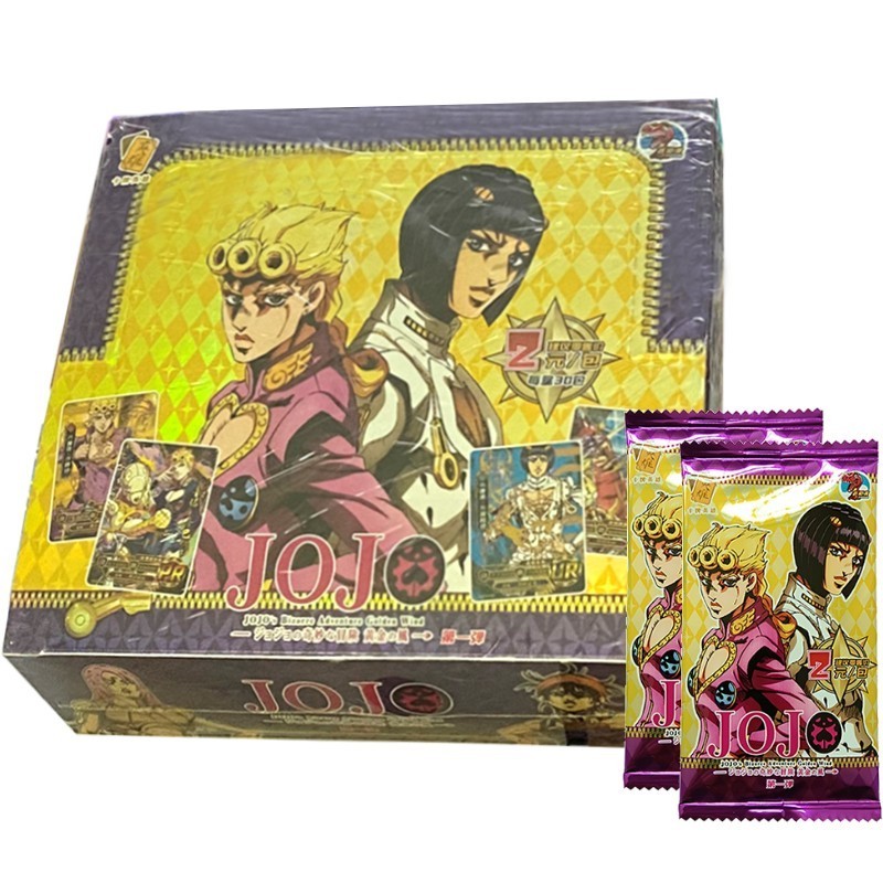 Anime JoJo Collection Cards Packs Small Dinosaur JOJO Bizarre Adventure Collection Game Booster Box Cards for Child Kids Gift