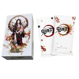 Wholesales Demon Slayer Collectible Cards Rare Tanjirou Kamado Nezuko Character SSP Diamond Card Table Playing Card Xmas Gift