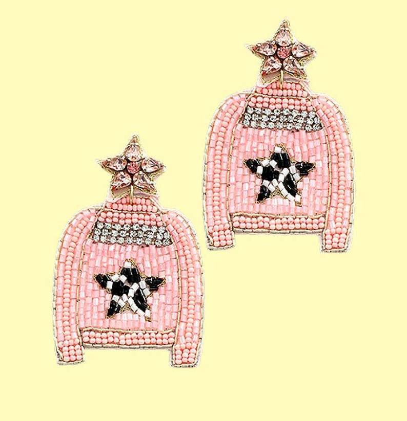 2023 Texas Western Cowgirl Hat Earrings boots  Seed Bead Fringe Wedding  beaded  earrings women