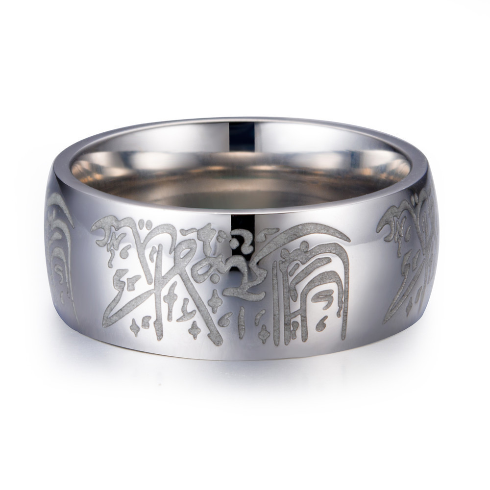 YWMT 2019 Wholesale Stainless Steel Muslim Religion Islamism In Cantation Finger Ring For Men