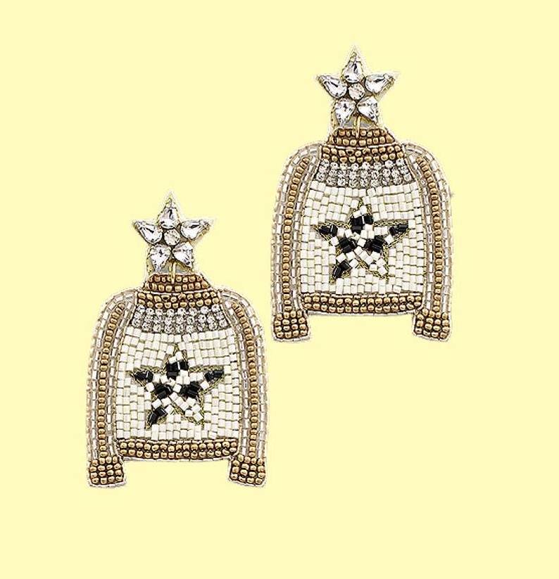 2023 Texas Western Cowgirl Hat Earrings boots  Seed Bead Fringe Wedding  beaded  earrings women