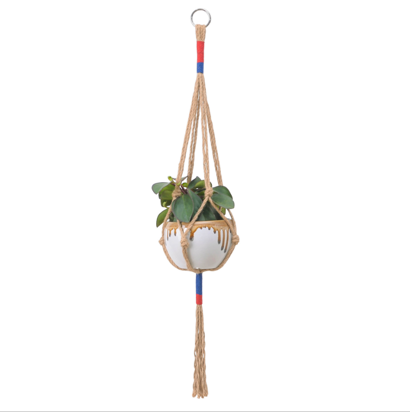 Wholesales Outdoor Indoor Wall Mount Flower Pot Holder Handmade Hanging Planter Macrame Plant Hanger