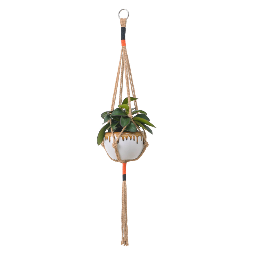 Wholesales Outdoor Indoor Wall Mount Flower Pot Holder Handmade Hanging Planter Macrame Plant Hanger