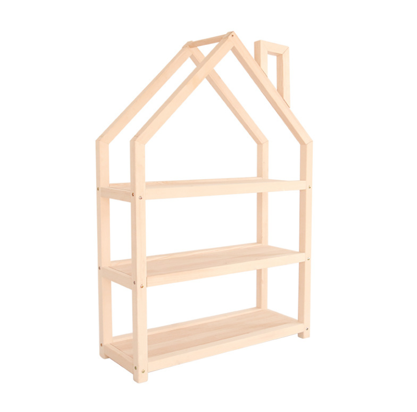 Wholesales Baby Bedroom Pine Wooden Shoe Shelf Stand Customized Wood Storage Rack for Kids Room