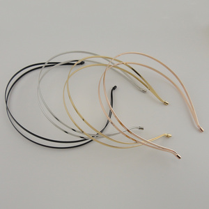 3mm Double Wire Metal Hair Headbands Two Layers Hair Hoops Plain Hairbands For DIY Bridal Crown Hair Accessories