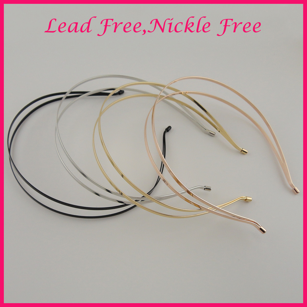 3mm Double Wire Metal Hair Headbands Two Layers Hair Hoops Plain Hairbands For DIY Bridal Crown Hair Accessories