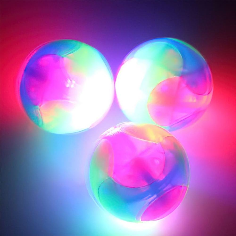 2024 New TPR LED ElasticPet Bal flashing bouncing l Cat Ball Toys Flash Toys